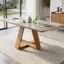 Ver imagem 2 de Mesa Retangular de 160cm Grande de Jantar com Tampo de Vidro para 6 Lugares:Off White
