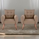 Ver imagem 1 de Jogo de Poltronas Decorativas Park Suede Bege