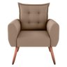 Jogo de Poltronas Decorativas Park Suede Bege - 4