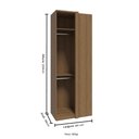 Ver imagem 3 de Guarda Roupa Modulado 01 Porta de Vidro Canto Reto Setiba