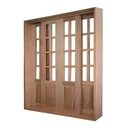 Ver imagem 4 de Porta Balcão de Correr Madeira Padrão Cedro Meia Almofada Reto Bat.14cm - 2.15ax1.40l