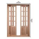 Ver mais imagens de Porta Balcão de Correr Madeira Padrão Cedro Meia Almofada Reto Bat.14cm - 2.15ax1.40l