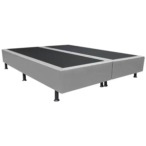 Cama Base Box Casal Bipartido Suede Branco 138x188