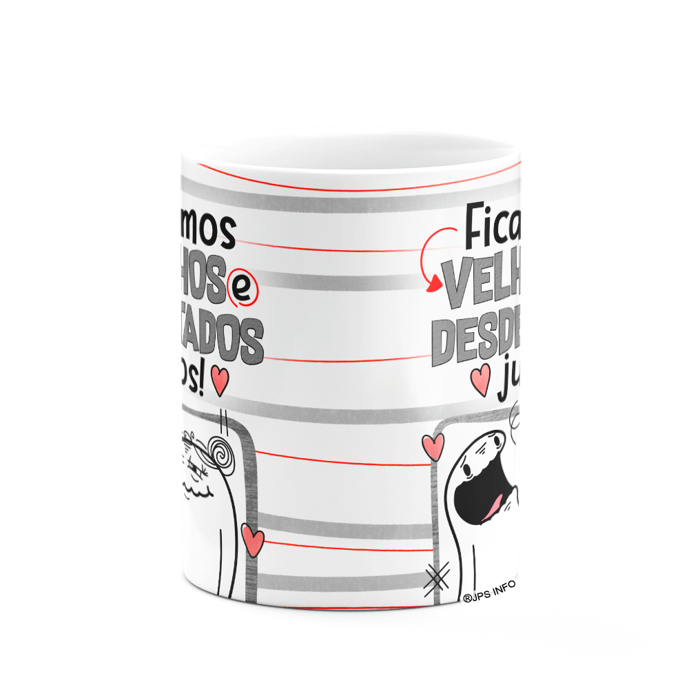 Caneca Flork Namorados - Velhinhos e Desdentados Juntos! Branca - 3