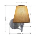 Ver imagem 5 de Arandela Parede Vivare Md-2004 Cinza Cúpula em Tecido - Bivolt Cinza-palha 127-220v