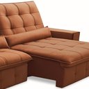 Ver imagem 5 de Sofá Retrátil Reclinável para Sala 4 Lugares 290cm Curie F04 Veludo Terracota - Lyam Decor