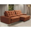 Ver imagem 2 de Sofá Retrátil Reclinável para Sala 4 Lugares 290cm Curie F04 Veludo Terracota - Lyam Decor
