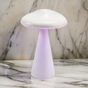 Ver imagem 2 de Luminaria Decor Usb Cogumelo em Metal Branca com Led 18,5cm