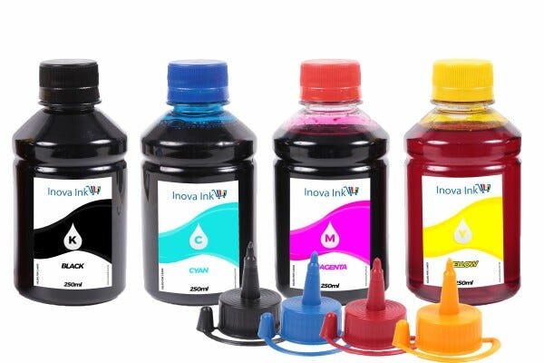 Kit 4 Tintas Para Epson Ecotank L396 250ml Inova Ink