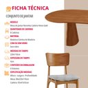 Ver imagem 6 de Sala de Jantar Mesa Noronha 220cm Tampo Laminado Barril e 8 Cadeiras Viena Gold