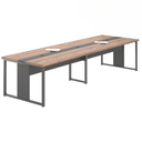 Ver imagem 3 de Mesa para Sala de Reunião 6 Lugares Cancún Noce Preto