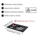 Ver imagem 3 de Chapa Redução Tipo Sul 3 Furos para Fogão a Lenha 75x45cm