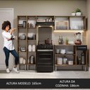 Ver imagem 6 de Armário de Cozinha Completa 229cm Rustic/Preto Emilly Madesa 06