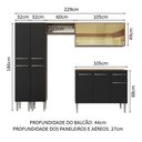 Ver imagem 4 de Armário de Cozinha Completa 229cm Rustic/Preto Emilly Madesa 06
