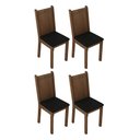 Ver imagem 6 de Conjunto Sala de Jantar Mesa Tampo de Vidro 4 Cadeiras Madesa