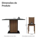Ver imagem 3 de Conjunto Sala de Jantar Mesa Tampo de Vidro 4 Cadeiras Madesa