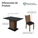 Ver imagem 4 de Conjunto Sala de Jantar Mesa Tampo de Vidro 4 Cadeiras Madesa
