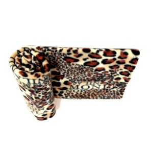 Manta Pet Cobertor Em Soft Onça Tamanho M Para Cães E Gatos