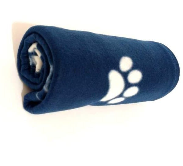 Manta Pet Cobertor Soft Azul Marinho Tam M Para Cães E Gatos - 4