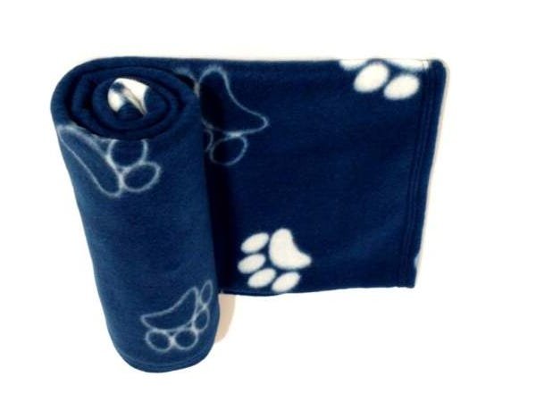 Manta Pet Cobertor Soft Azul Marinho Tam M Para Cães E Gatos - 1