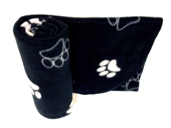 Manta Pet Cobertor Em Soft Preto Tamanho M Para Cães E Gatos - 1
