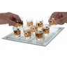 Jogo da Velha Tabuleiro e Copos de Vidro 25ml Drink Bebida - 1