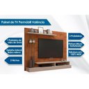 Ver imagem 3 de Painel Home P/tv até 50 Polegadas Valência Plus C/ Prateleira e Nichos 160x135cm Cinamomo/off