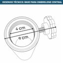 Ver imagem 6 de Ombrelone Central Bali Rivatti 270 Cm em Alumínio com Base Hdpe e Capa em Poliéster Fendi