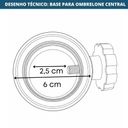Ver imagem 5 de Ombrelone Central Bali Rivatti 270 Cm em Alumínio com Base Hdpe e Capa em Poliéster Fendi