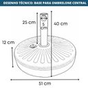 Ver imagem 4 de Ombrelone Central Bali Rivatti 270 Cm em Alumínio com Base Hdpe e Capa em Poliéster Fendi