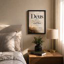 Ver imagem 3 de Quadro Decorativo Deus Tem o Tempo Certo Fé Isaías 60:22