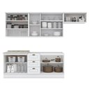 Ver imagem 4 de Cozinha Completa Americana 5 Peças Branco com Vidro - Móveis Henn