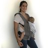 Canguru ergonômico Mochilik cinza capuz zigzag cinza - 5