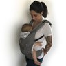 Canguru ergonômico Mochilik cinza capuz zigzag cinza - 2