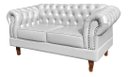 Ver imagem 1 de Sofá Chesterfield Capitonê Duque Dom Pedro 2 Lugares - Couríssimo Branco