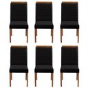 Ver imagem 1 de Kit 6 Cadeiras Decorativas Sala de Jantar Luxo Sueli Facto Preto - Mozzelar
