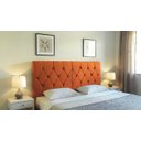 Ver imagem 1 de Cabeceira Estofada Cama de Casal Queen 1,60 X 55 Cm Modelo Paris Laranja