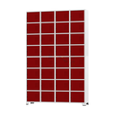 Ver imagem 1 de Armário Roupeiro de Aço para Vestiário 32 Portas Locker Vermelho com Chave