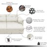 Sofá Retrátil Manual Sala de Estar Nolan Bipartido 414cm Conforto Premium em Couro Branco Manchado G - 3