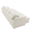 Ver mais imagens de Sofá Retrátil Manual Sala de Estar Nolan Bipartido 414cm Conforto Premium em Couro Branco Manchado G