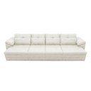 Ver imagem 6 de Sofá Retrátil Manual Sala de Estar Nolan Bipartido 414cm Conforto Premium em Couro Branco Manchado G
