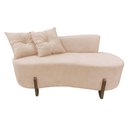 Ver imagem 1 de Namoradeira Sofá Feijão Luna Orgânica Veludo Bege