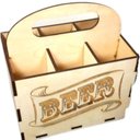 Ver imagem 1 de Porta Garrafa Mdf 6 Lugares Suporte Cerveja