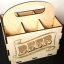 Ver imagem 2 de Porta Garrafa Mdf 6 Lugares Suporte Cerveja
