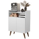 Ver imagem 1 de Balcão / Aparador Buffet Wind Retro 2 Portas:Branco