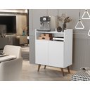 Ver imagem 2 de Balcão / Aparador Buffet Wind Retro 2 Portas:Branco