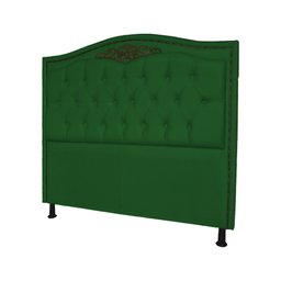 Cabeceira mais Calçadeira Casal King 195cm Para Cama Box Greta Suede Verde - DS Estofados - 4
