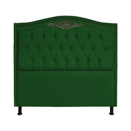 Cabeceira mais Calçadeira Casal King 195cm Para Cama Box Greta Suede Verde - DS Estofados - 3