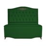 Cabeceira mais Calçadeira Casal King 195cm Para Cama Box Greta Suede Verde - DS Estofados - 1