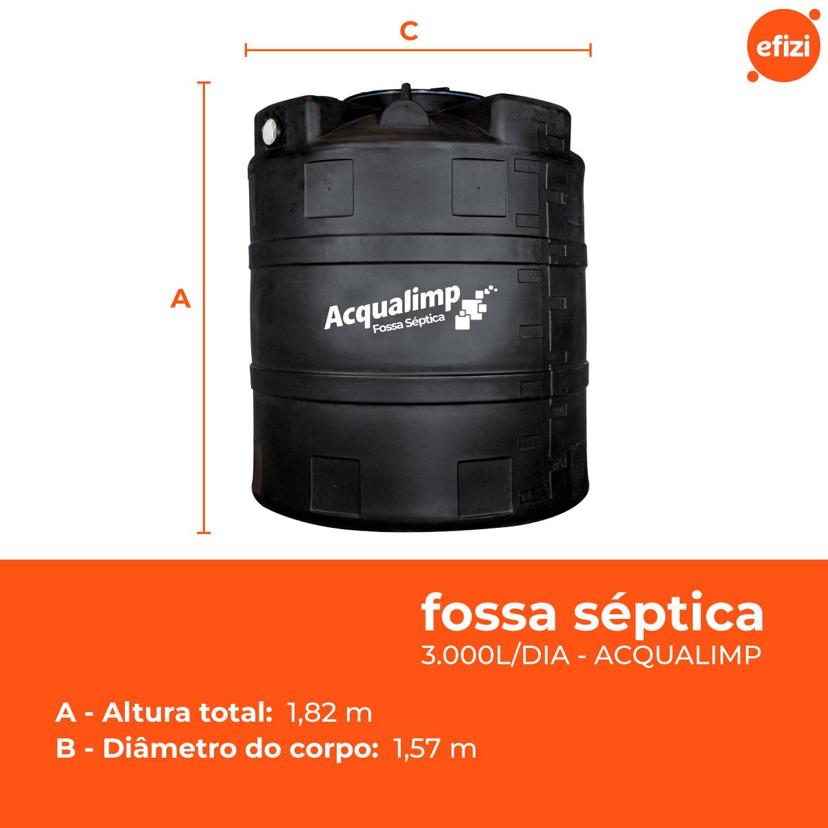 Fossa Séptica 3.000l Acqualimp - 3